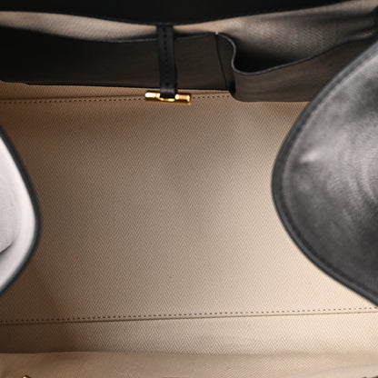 Polished Saddle Calfskin Soft Margaux 15 Black