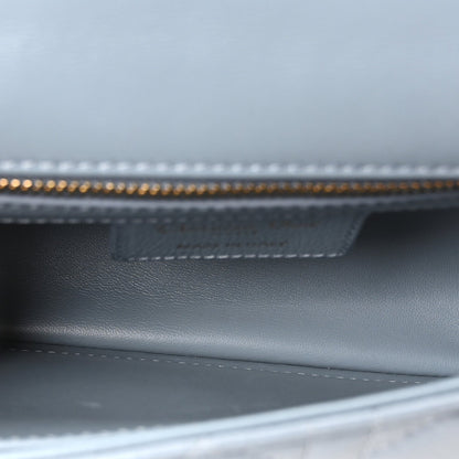 Calfskin Cannage Small Caro Bag Cloud Blue
