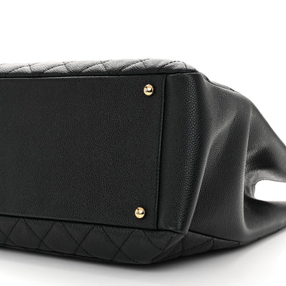 Caviar Quilted XL Grand Shopping Tote GST Black