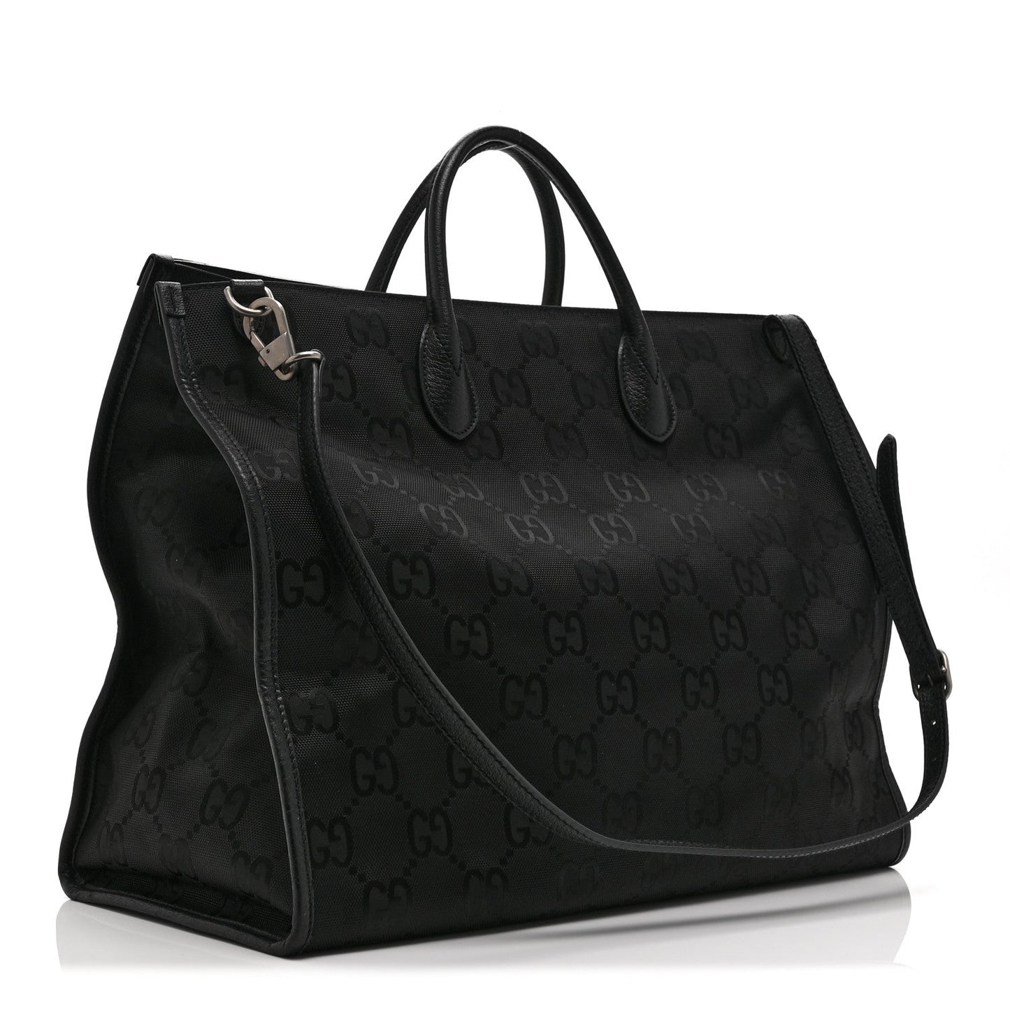 Econyl Nylon Monogram Large Off The Grid Tote Bag Black