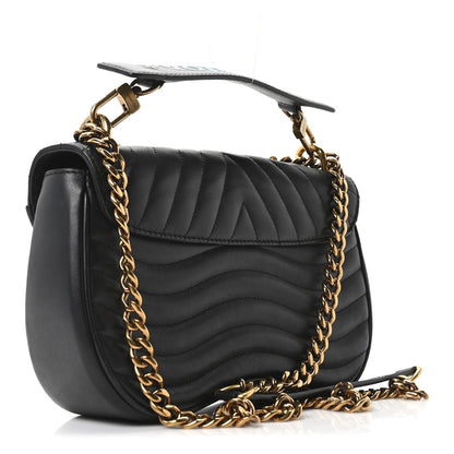 Calfskin Love Lock New Wave Chain MM Black