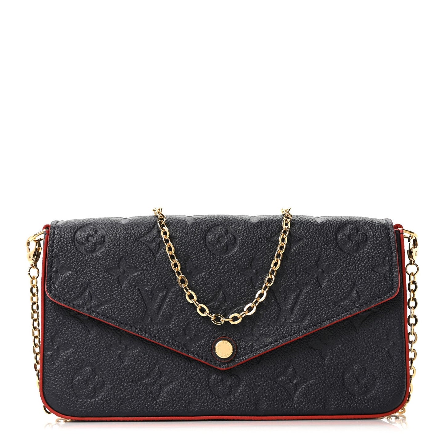 Empreinte Pochette Felicie Chain Wallet Marine Rouge