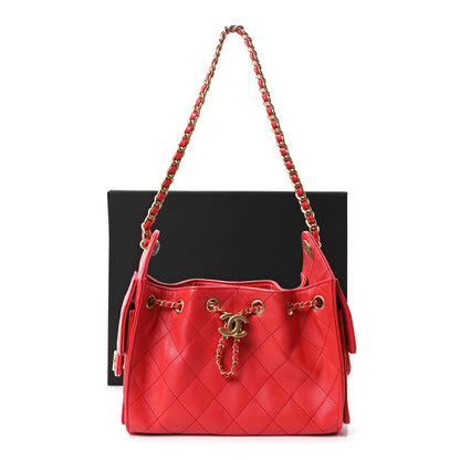Caviar Quilted Mini Chanel 25 Handbag Red