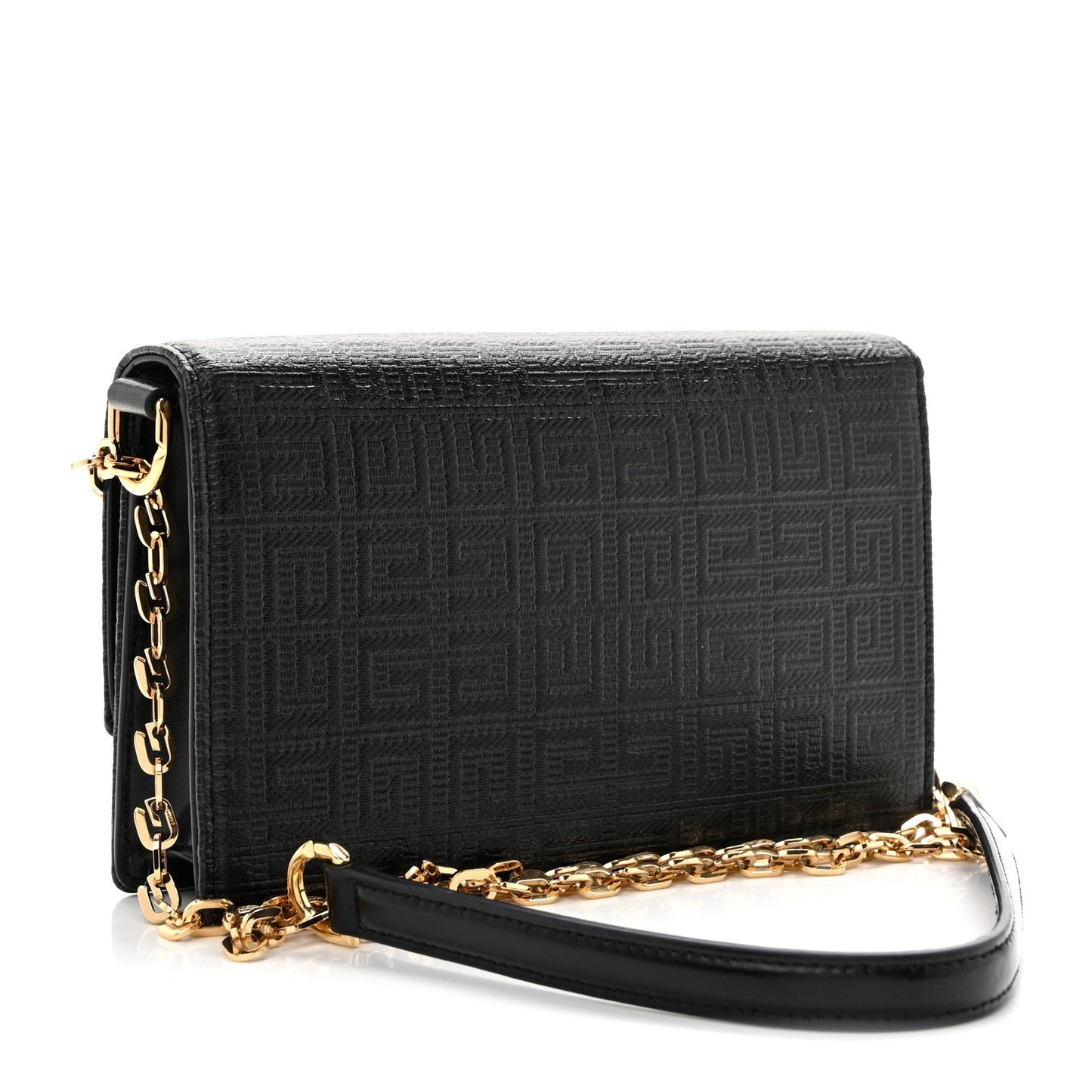 4G Coated Canvas Small Chain Shoulder Bag Black