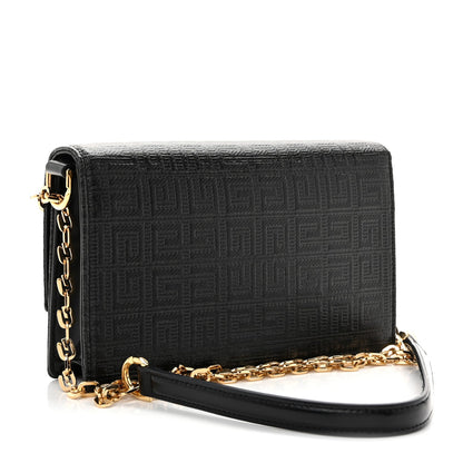 4G Coated Canvas Small Chain Shoulder Bag Black