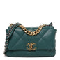 Lambskin Quilted Medium Chanel 19 Flap Green