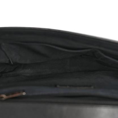 Patent Quilted Large Boy Flap Black