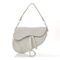 Calfskin Embossed Oblique Saddle Bag White