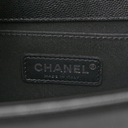 Caviar Quilted Medium Boy Flap Black