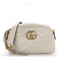 Calfskin Matelasse Small GG Marmont Chain Shoulder Bag White