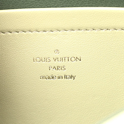 Lambskin Embossed Monogram Pochette Coussin Green