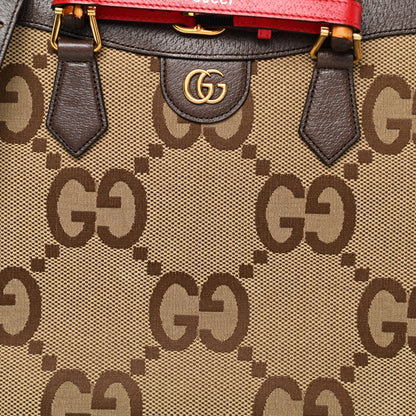 Monogram Jumbo GG Textured Dollar Calfskin Medium Diana Tote Bag Camel Ebony New Acero Pomegranate Red