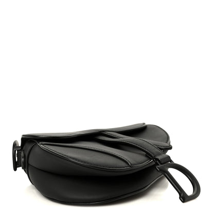 Ultra Matte Calfskin Mini Saddle Bag Black