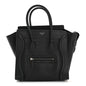 Drummed Calfskin Micro Luggage Black