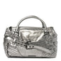 Metallic Calfskin Winnieford Satchel Silver