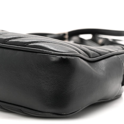 Calfskin Matelasse Monogram Lou Camera Bag Black