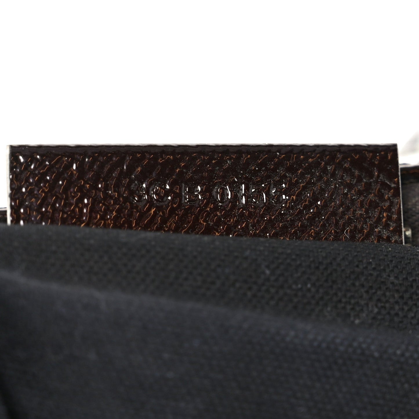 Textured Patent Calfskin Small Tri-Color Antigona Black White Brown