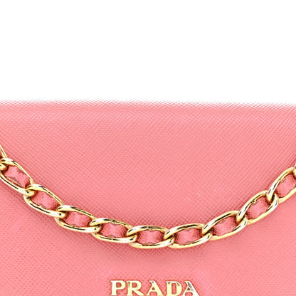 Saffiano Metal Oro Chain Wallet Ibisco