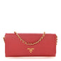 Saffiano Metal Oro Chain Wallet Fuoco
