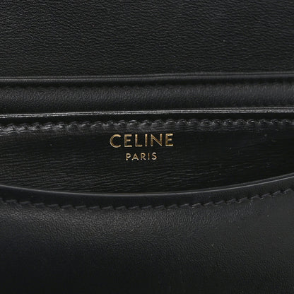 Shiny Calfskin Besace Clea Triomphe Black