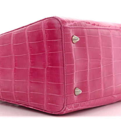 Alligator Medium Lady Dior Pink