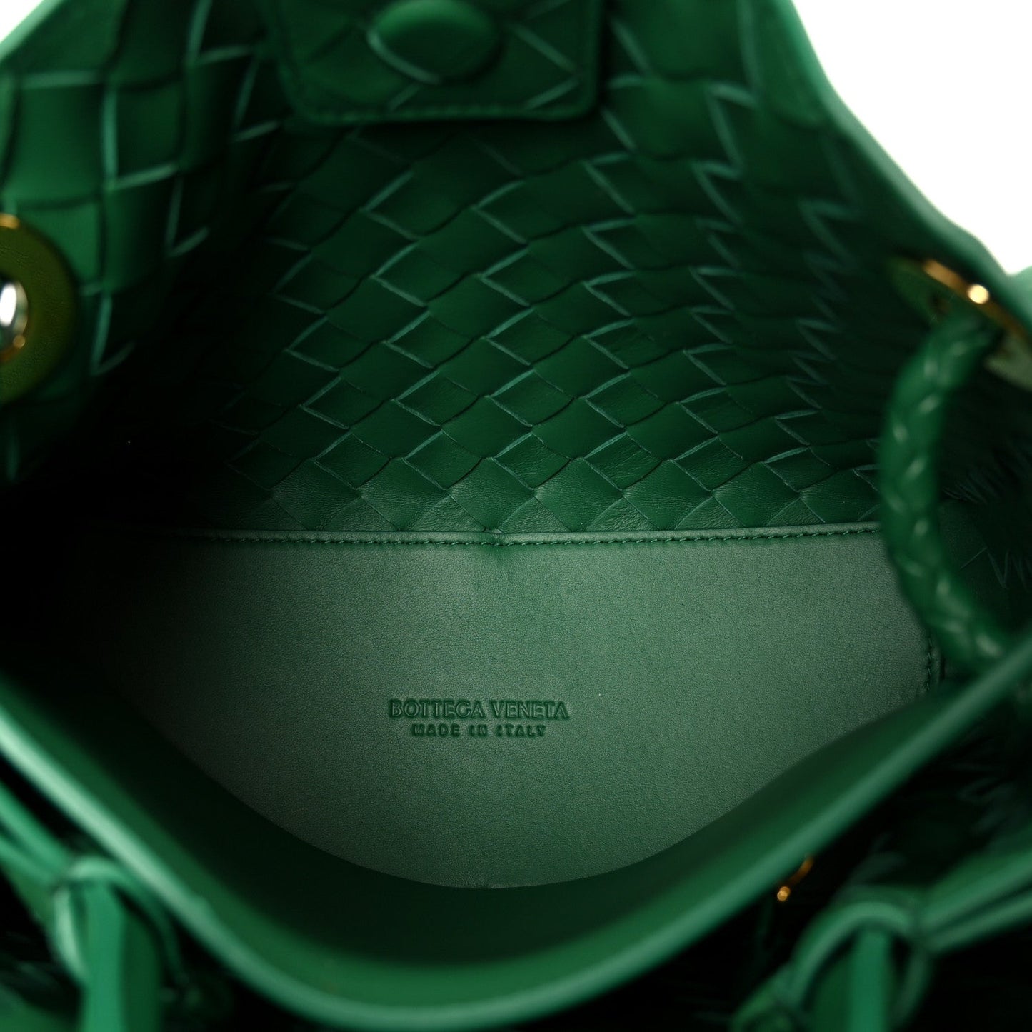 Nappa Intrecciato Small Andiamo Shoulder Bag Jungle