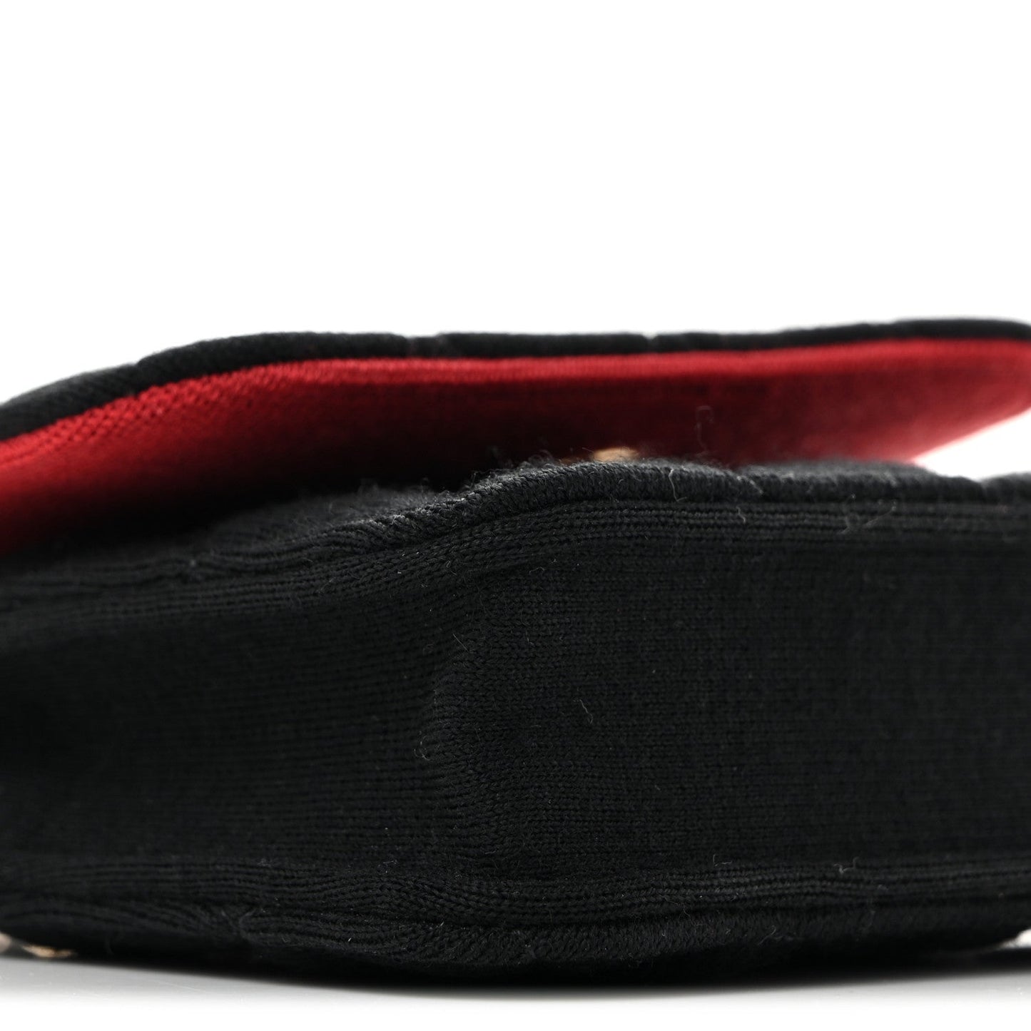 Jersey Quilted Micro Mini Flap Black