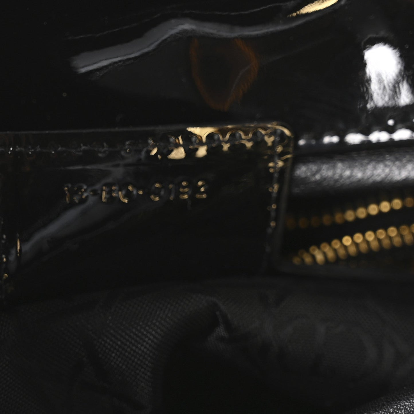 Patent Cannage Large Lady Dior Black