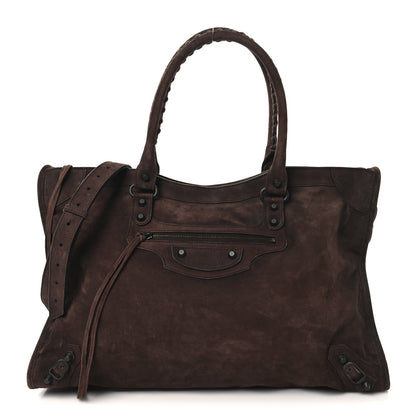 Suede Calfskin Classic Hardware Large Le City Light Espresso