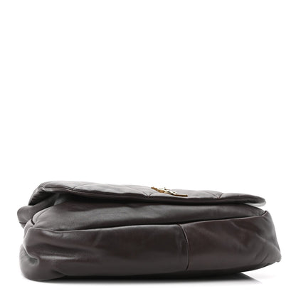 Lambskin Matelasse Monogram Large Jamie 4.3 Dark Sweet Chocolate