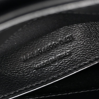 Calfskin Y Quilted Monogram Monochrome Small Loulou Chain Satchel Black