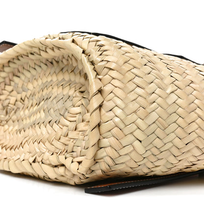 Raffia Small Basket Tote Bag Natural Tan