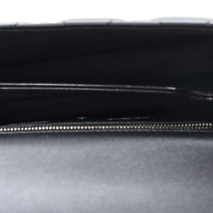 Calfskin Quilted Graffiti Knuckle Shoulder Bag Black