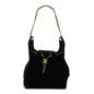 Suede Quilted Medium Chanel 25 Handbag Black