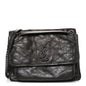 Crinkled Calfskin Matelasse Monogram Medium Niki Chain Satchel Storm
