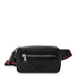 Soft GG Supreme Monogram Web Belt Bag Black Grey