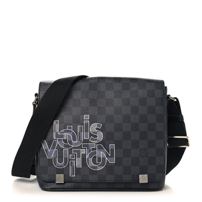 Damier Graphite Logo District PM Grey