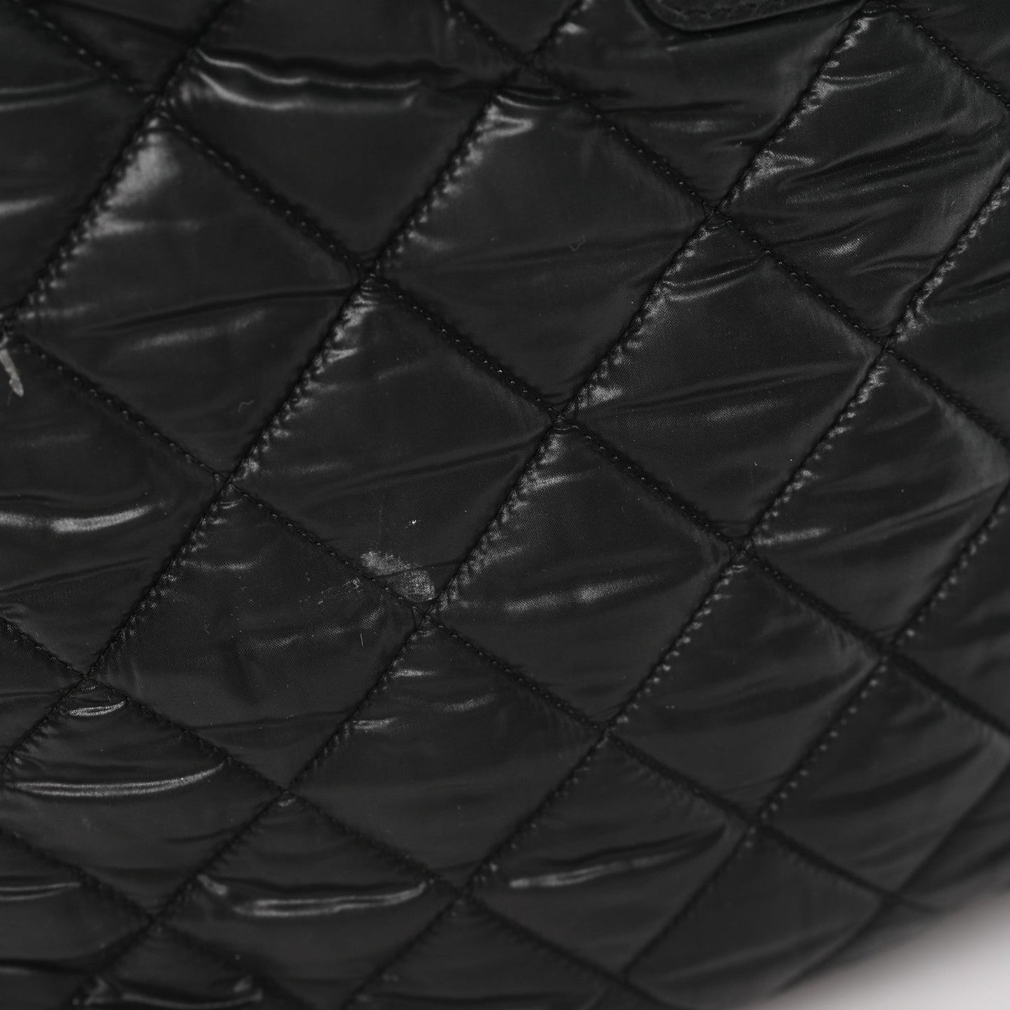 Nylon Quilted Coco Cocoon Backpack Black