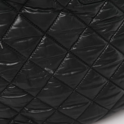 Nylon Quilted Coco Cocoon Backpack Black