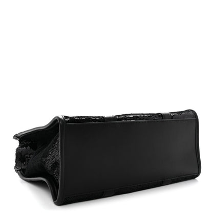 Sequin Medium The Tote Bag Black
