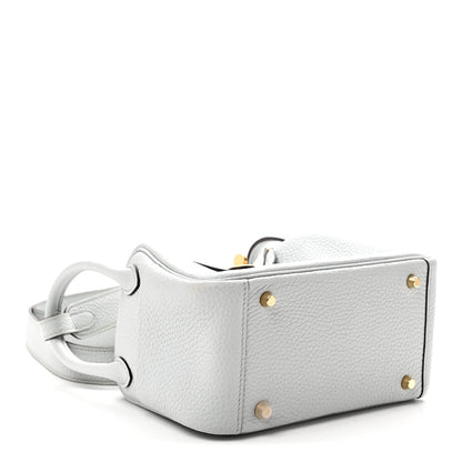 Taurillon Clemence Mini Lindy 20 Bleu Pale