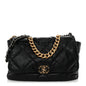 Goatskin Quilted Maxi Chanel 19 Flap Black