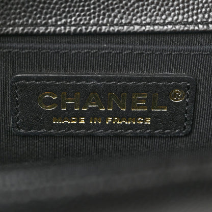 Caviar Quilted Medium Boy Flap Black