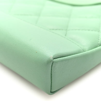 Shiny Lambskin Quilted Nano 31 Shopping Bag Green