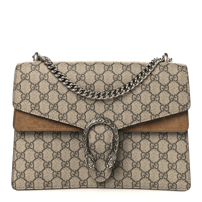 GG Supreme Monogram Medium Dionysus Shoulder Bag Taupe
