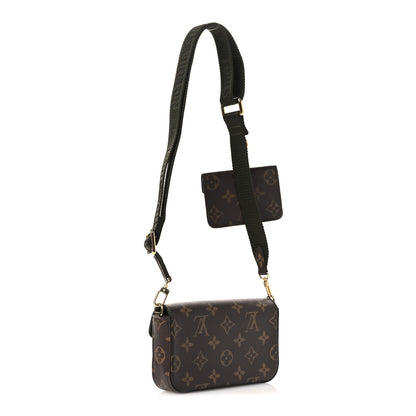Monogram Felicie Strap & Go Kaki