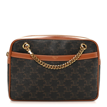 Triomphe Canvas Calfskin Medium Patapans Tan