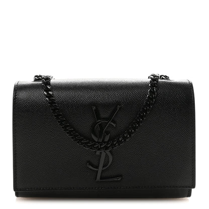 Grain De Poudre Small Monogram Monochrome Kate Satchel Black