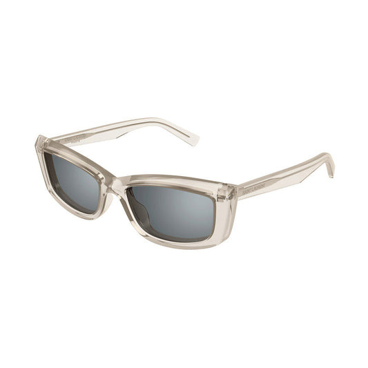 Saint Laurent Sunglasses Cat Eye Full Rim, Havana Frame and Black Lens SL658002