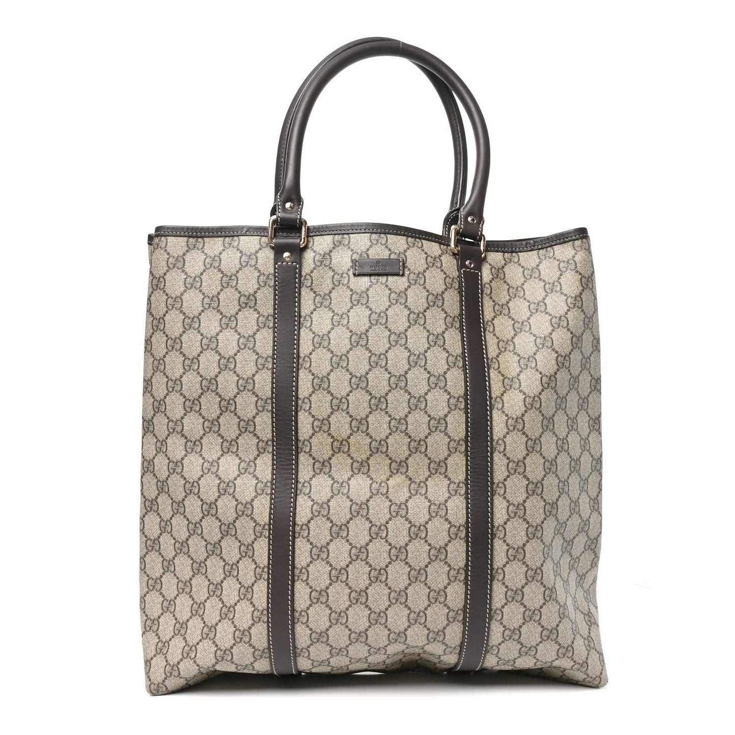 GG Plus Monogram Joy Vertical Tote Dark Brown